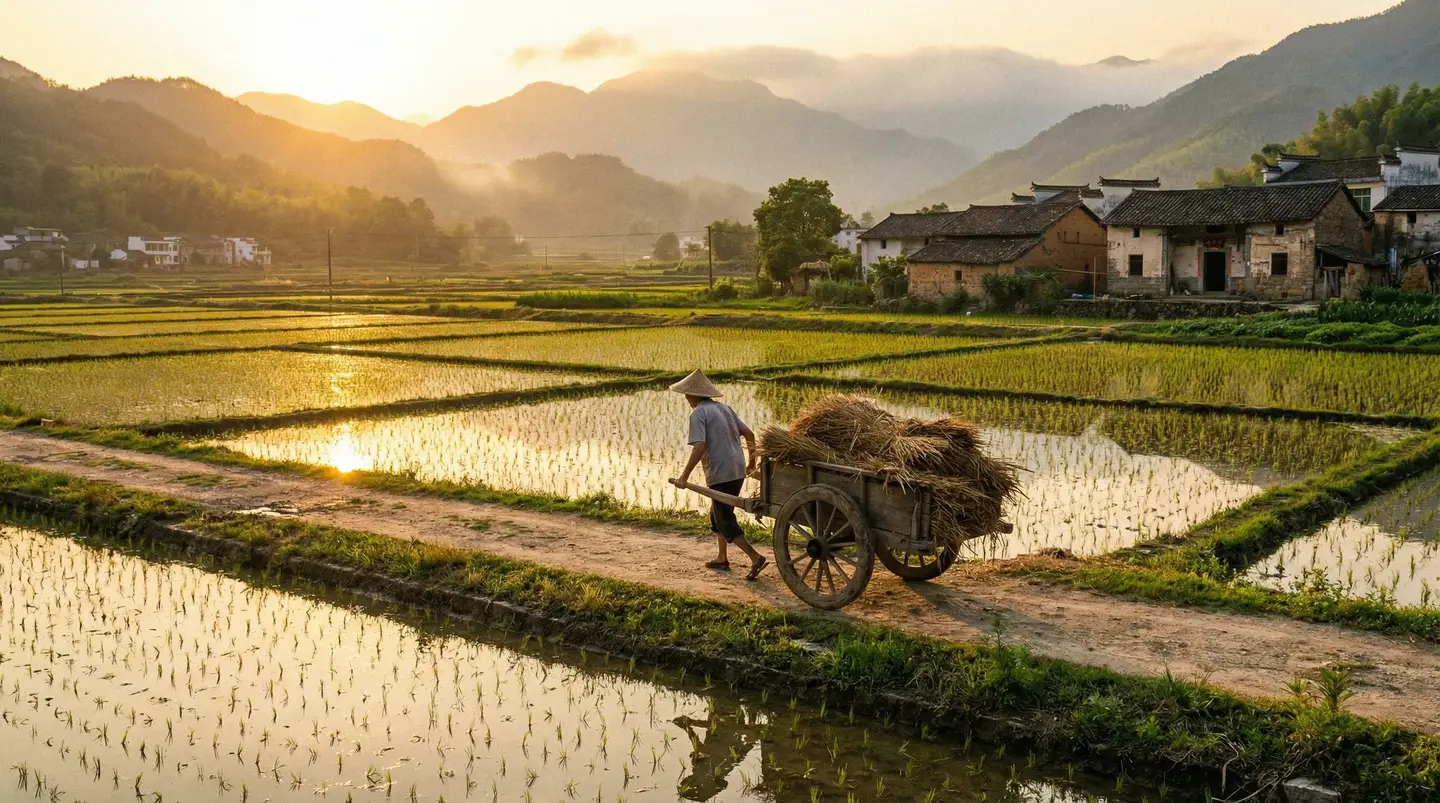 电影就是电影在线观看免费完整版 - 金色夕阳下的乡村田野，老农推着木车行走在田埂上